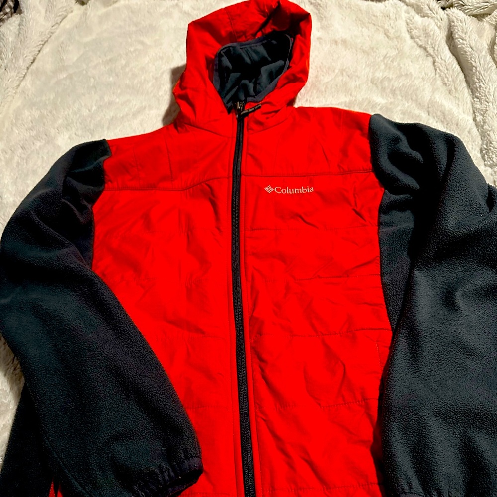 Columbia Boys Red and Grey Size Large Jacket
